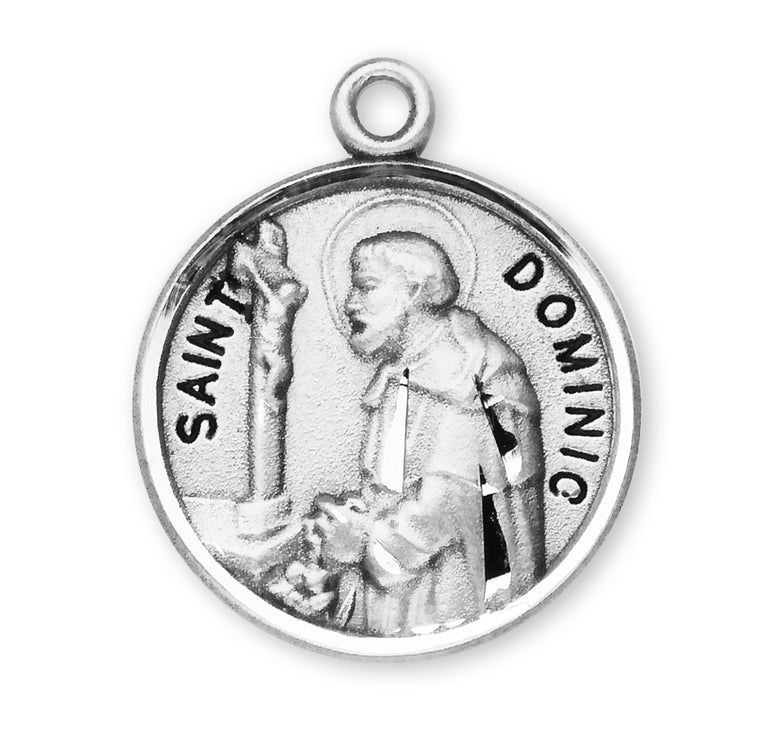 St Dominic Round Medal 20" Chain