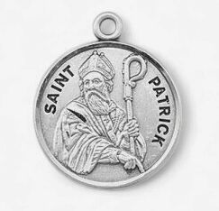 St Patrick Round Medal 20" Chain