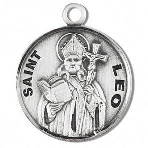 St Leo Round Medal 20" Chain