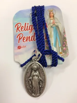 Blue Cord Miraculous Medal 30"