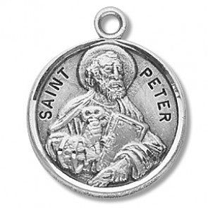 St Peter Round Medal 20" Chain