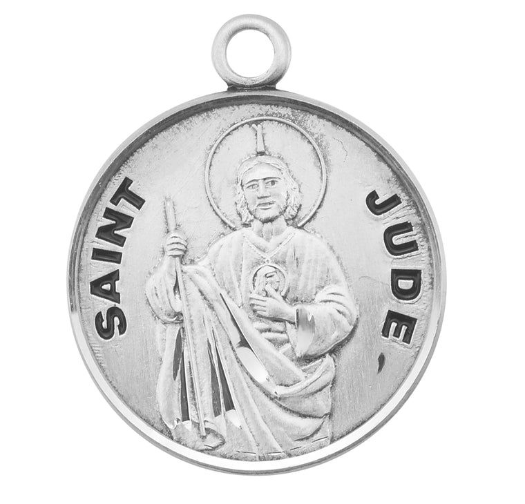 St Jude Round Medal 20" Chain