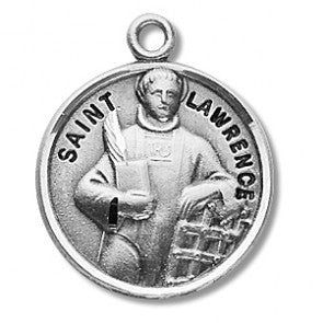 St Lawrence Round Medal 20" Chain