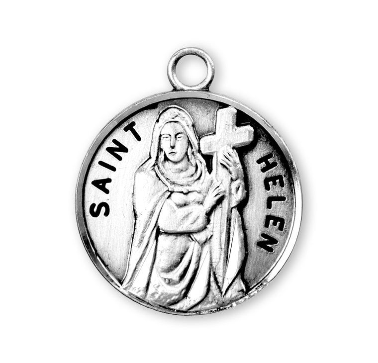 St Helen Round Medal 18" Chain
