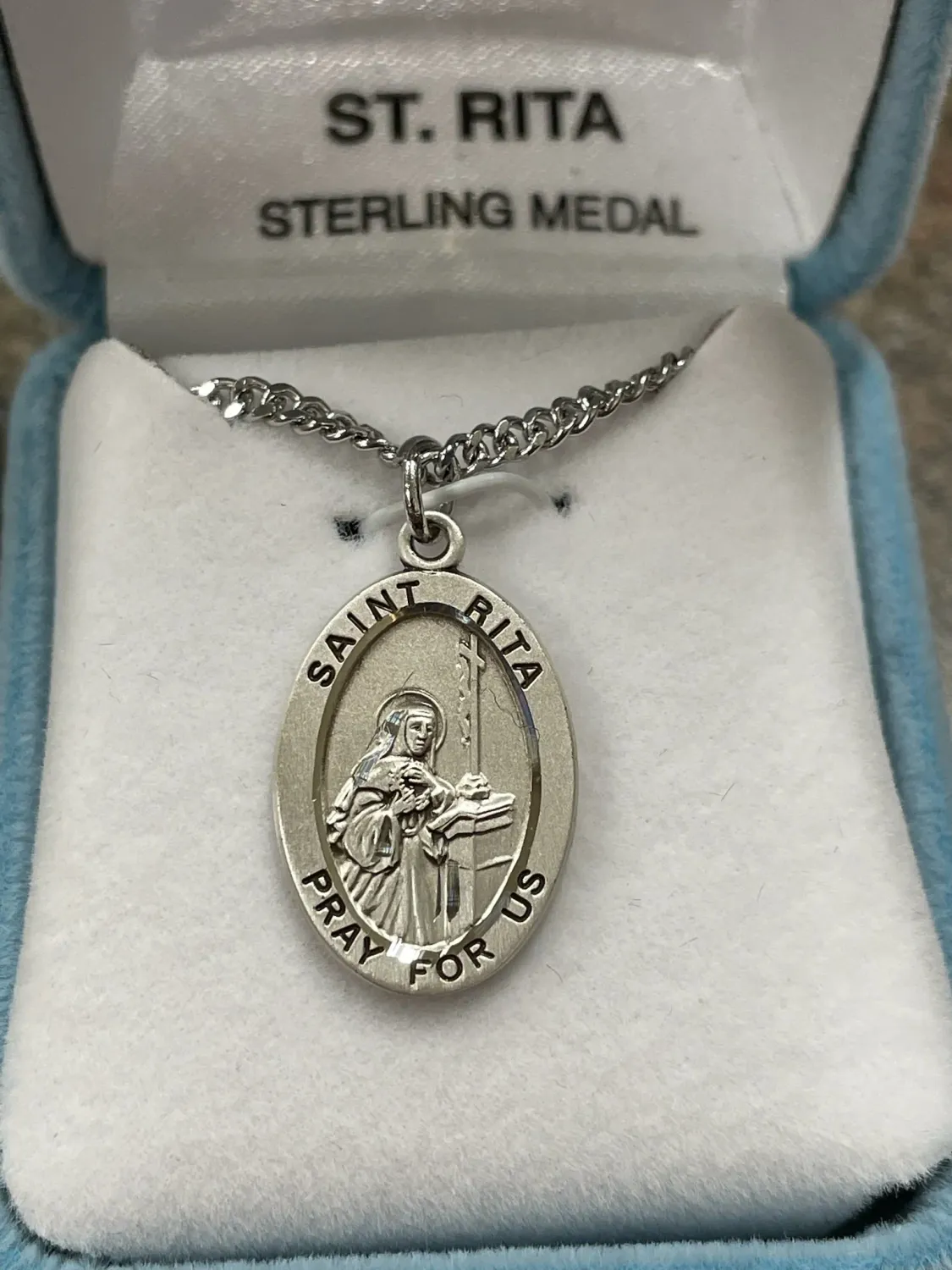 SS St Rita 18" Oval Medal