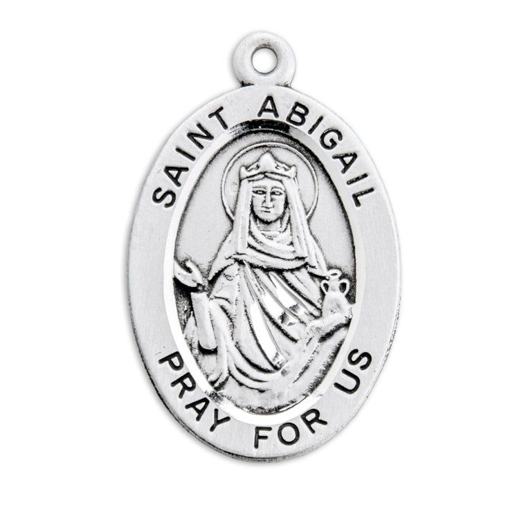 St Abigail Oval Medal 18" Chain