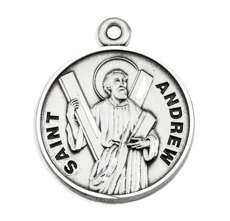 St Andrew Round Medal 20" Chain