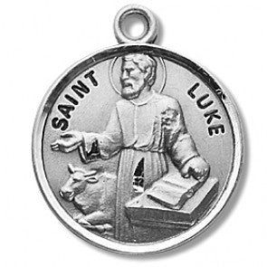 St Luke Round Medal 20" Chain