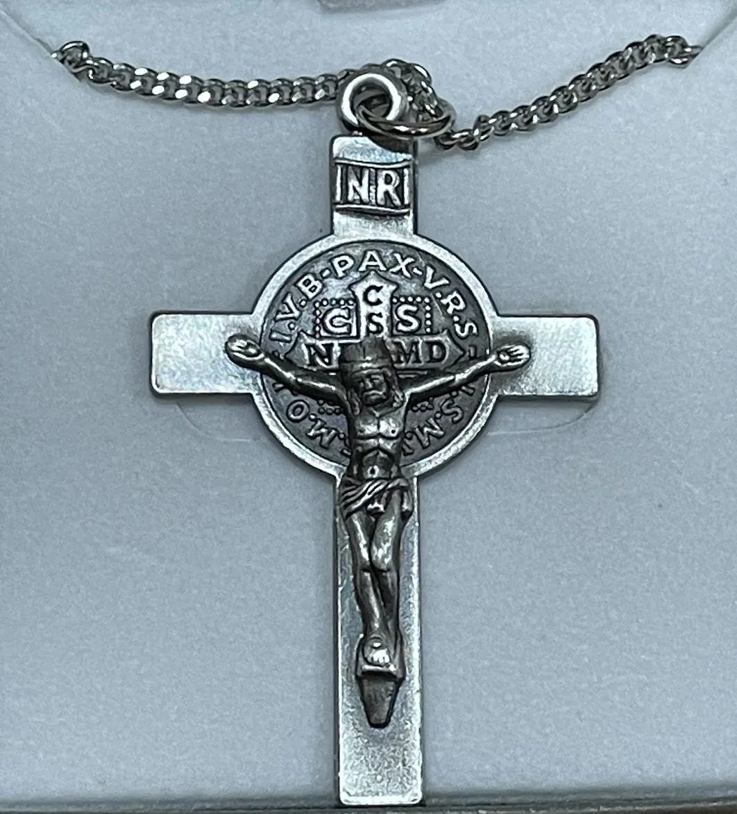 Pewter St Benedict Crucifix 1