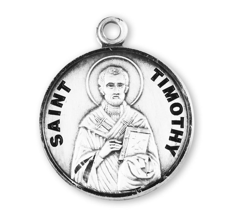 St Timothy Round Medal 20" Chain