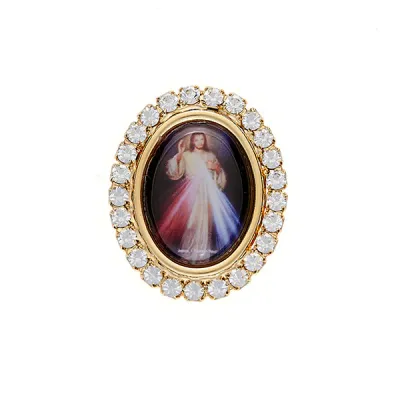 Oval Divine Mercy Photo