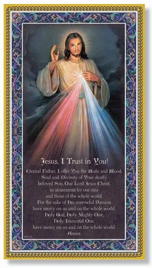 Divine Mercy Gold Foil Plaque