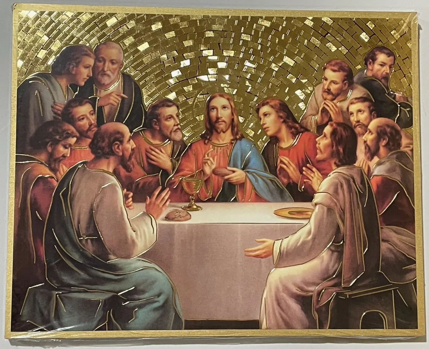 8X10 Gold Mosaic Last Supper