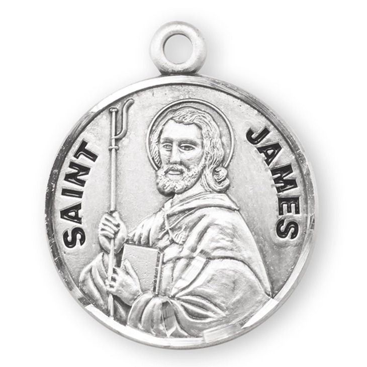 St James Round Medal 20" Chain