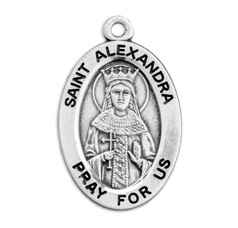 St Alexandra Oval Medal 18" Chain