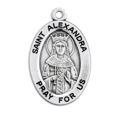St Alexandra Oval Medal 18" Chain