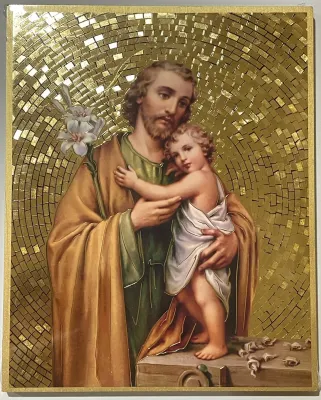 8X10 Gold Mosaic St Joseph