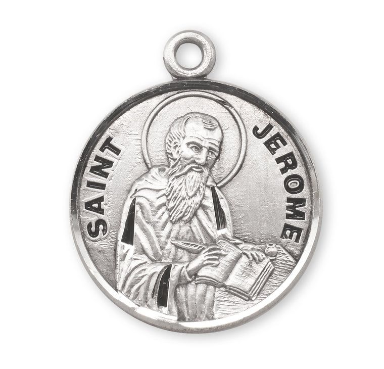 St Jerome Round Medal 20" Chain