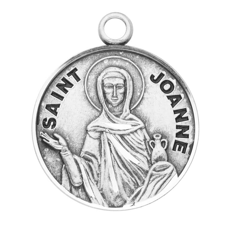 St Joanne Round Medal 18" Chain