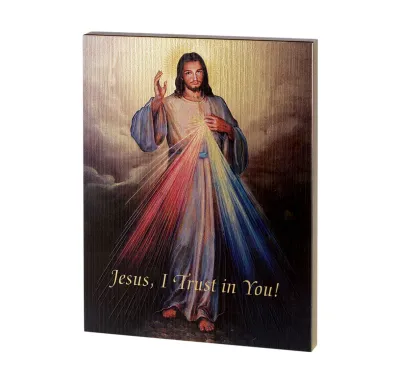 Divine Mercy Large Gold Plaque