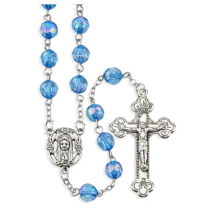 December Lt Sapphire Birthstone Rosary