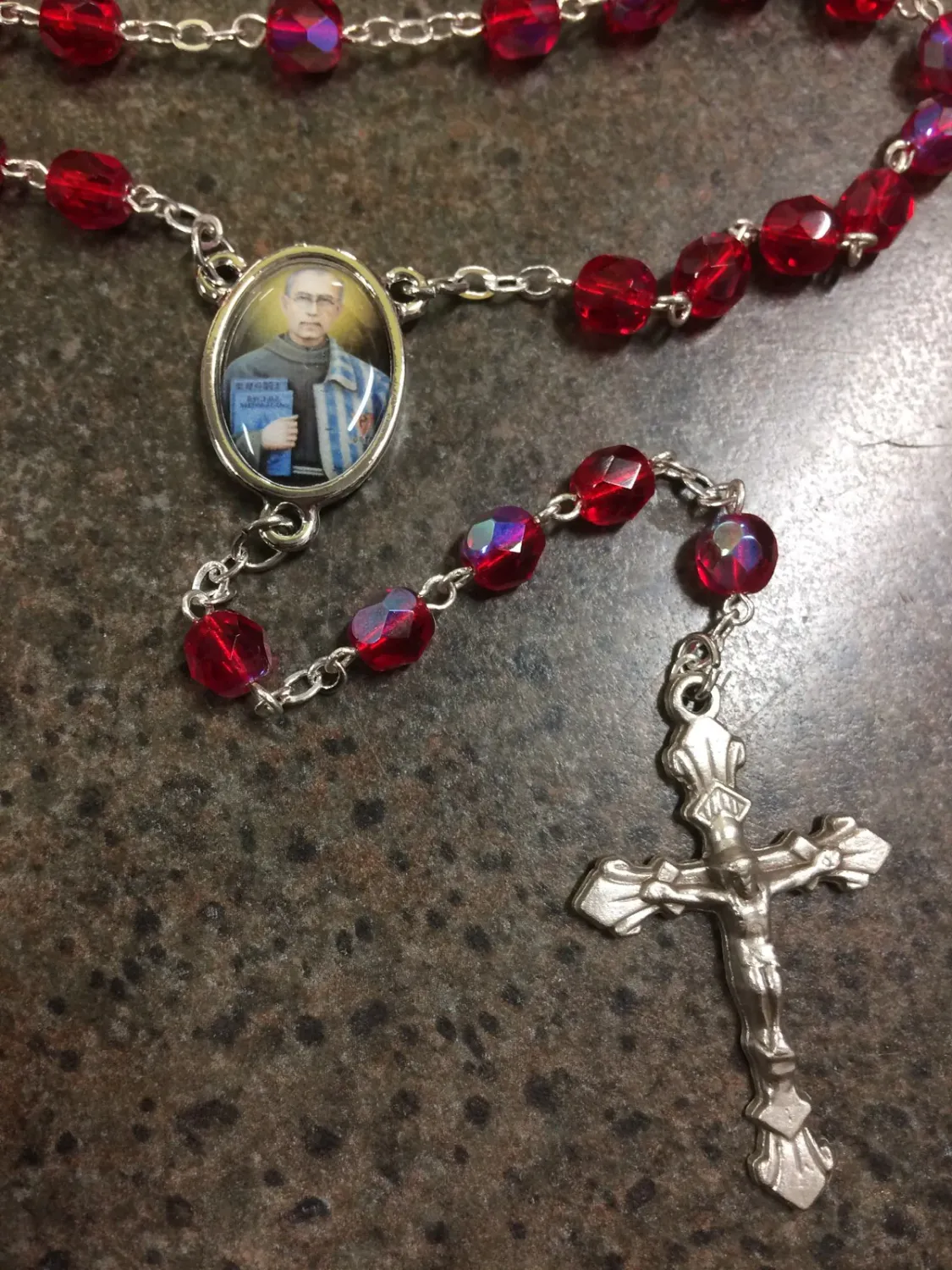 St Max Rosary W/Prayer Card