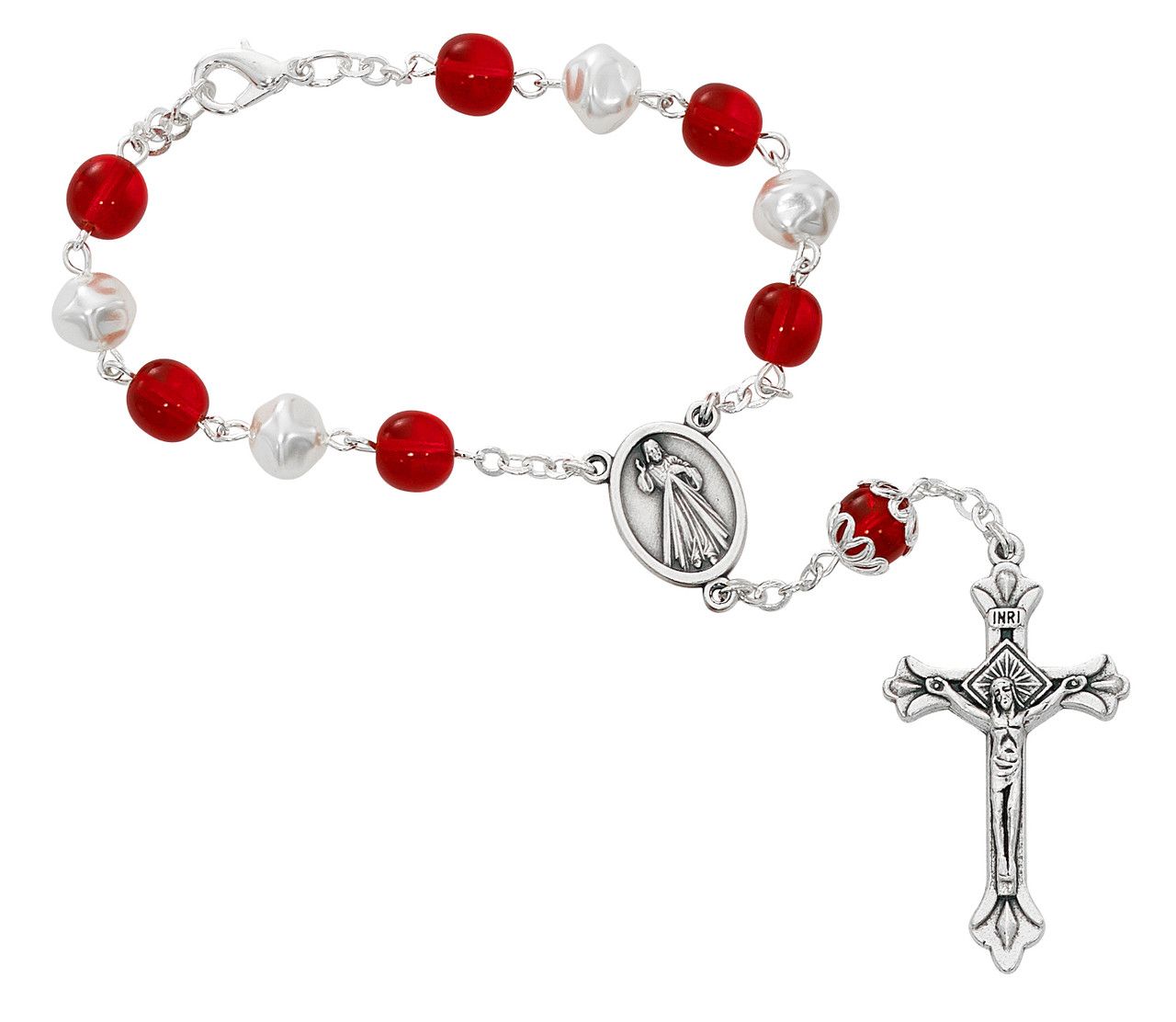 Red &amp; White Divine Mercy Auto