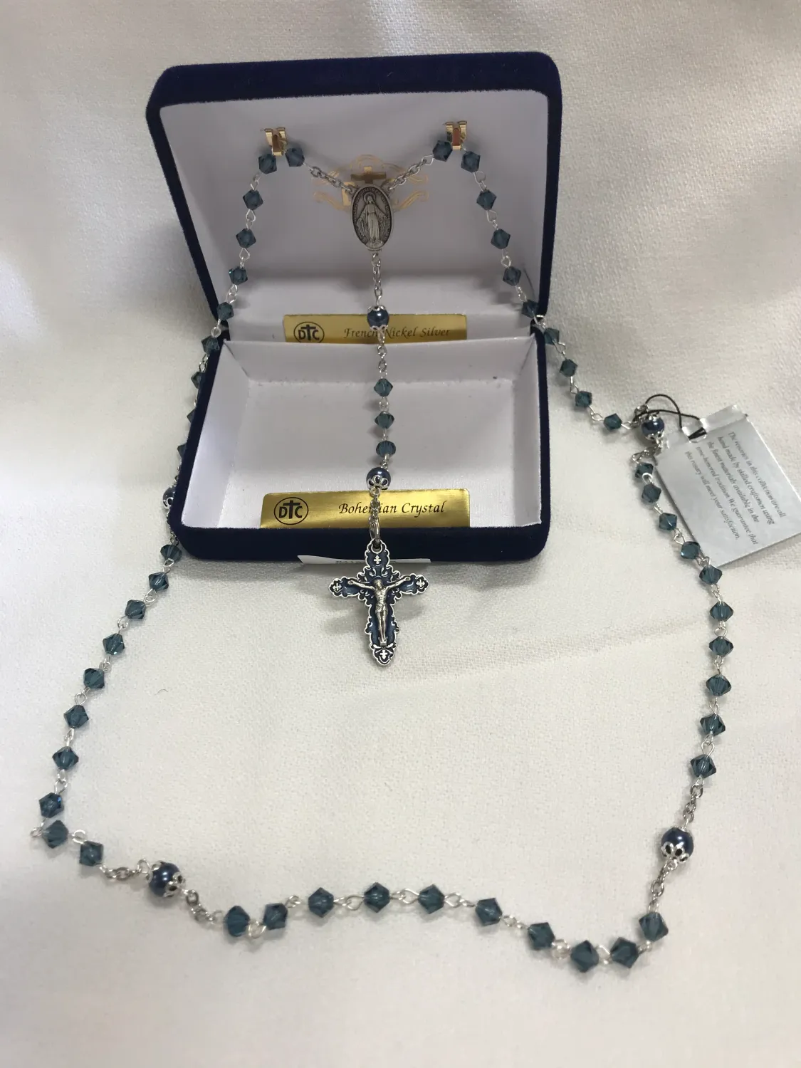 Crystal Rosary Montana Blue