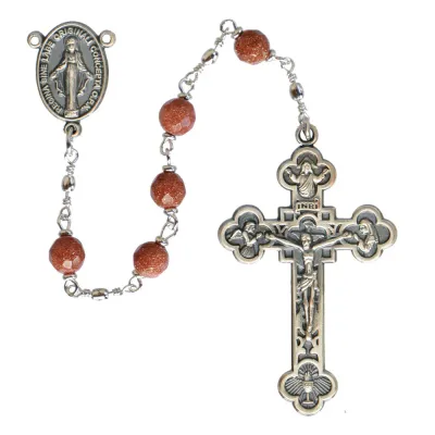 Gold Stone 6mm Rosary