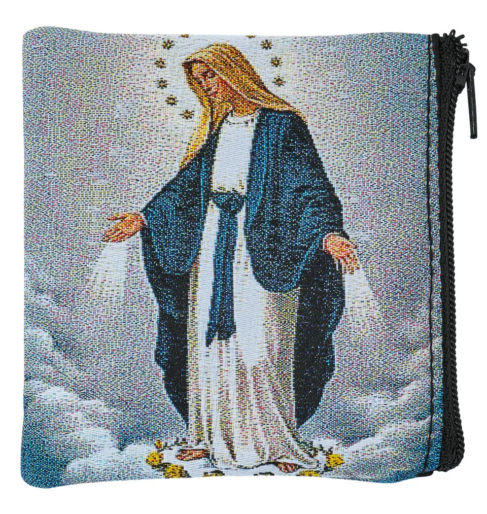 Our Lady of Grace Rosary Pouch