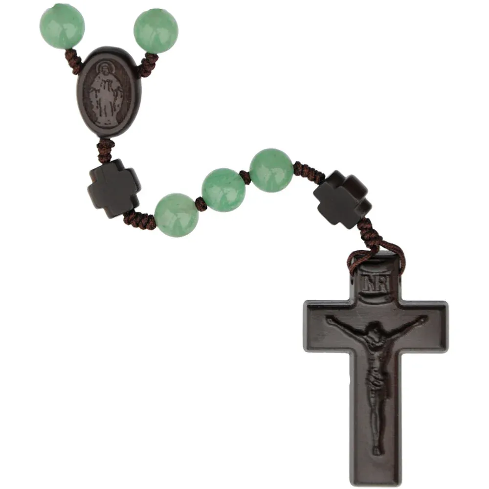 8mm Green Jade Gemstone Rosary