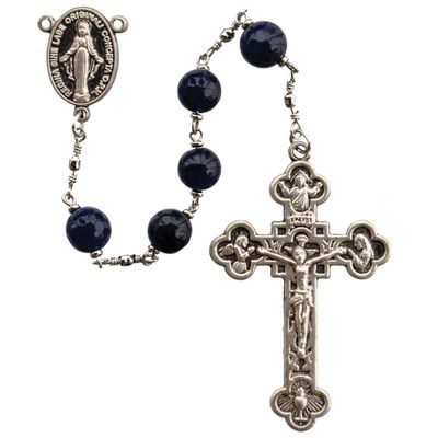 8mm Blue Agate Rosary