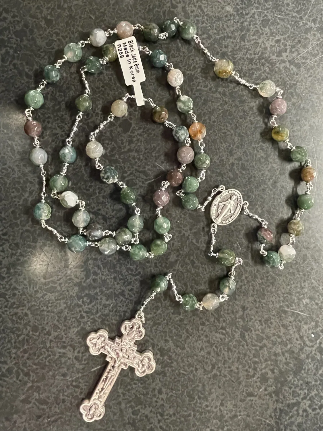 8mm Black Jade Rosary