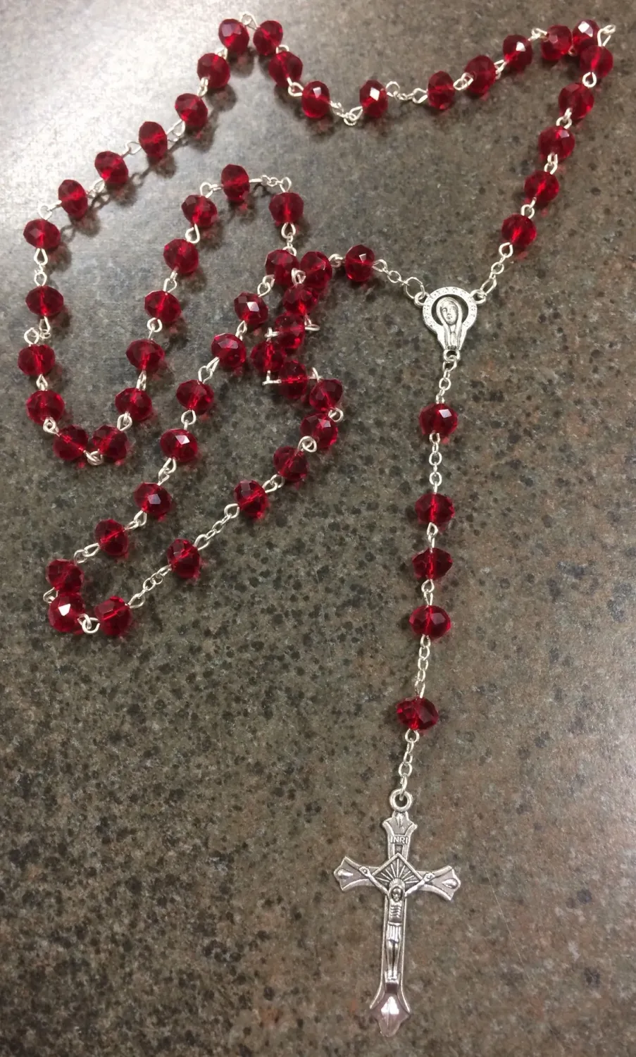 Ruby Glass Bead 8mm Rsry