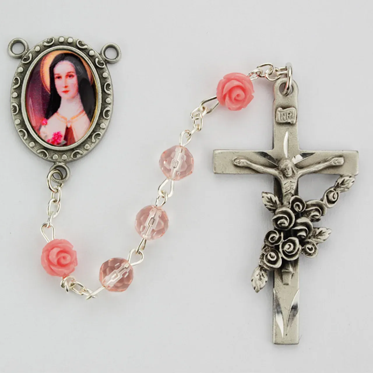 Pink St Therese Rosary