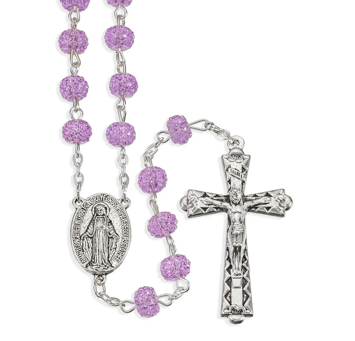 Amethyst Crystal Rosary Round