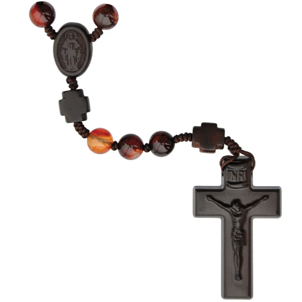 8mm Agate Gemstone Rosary