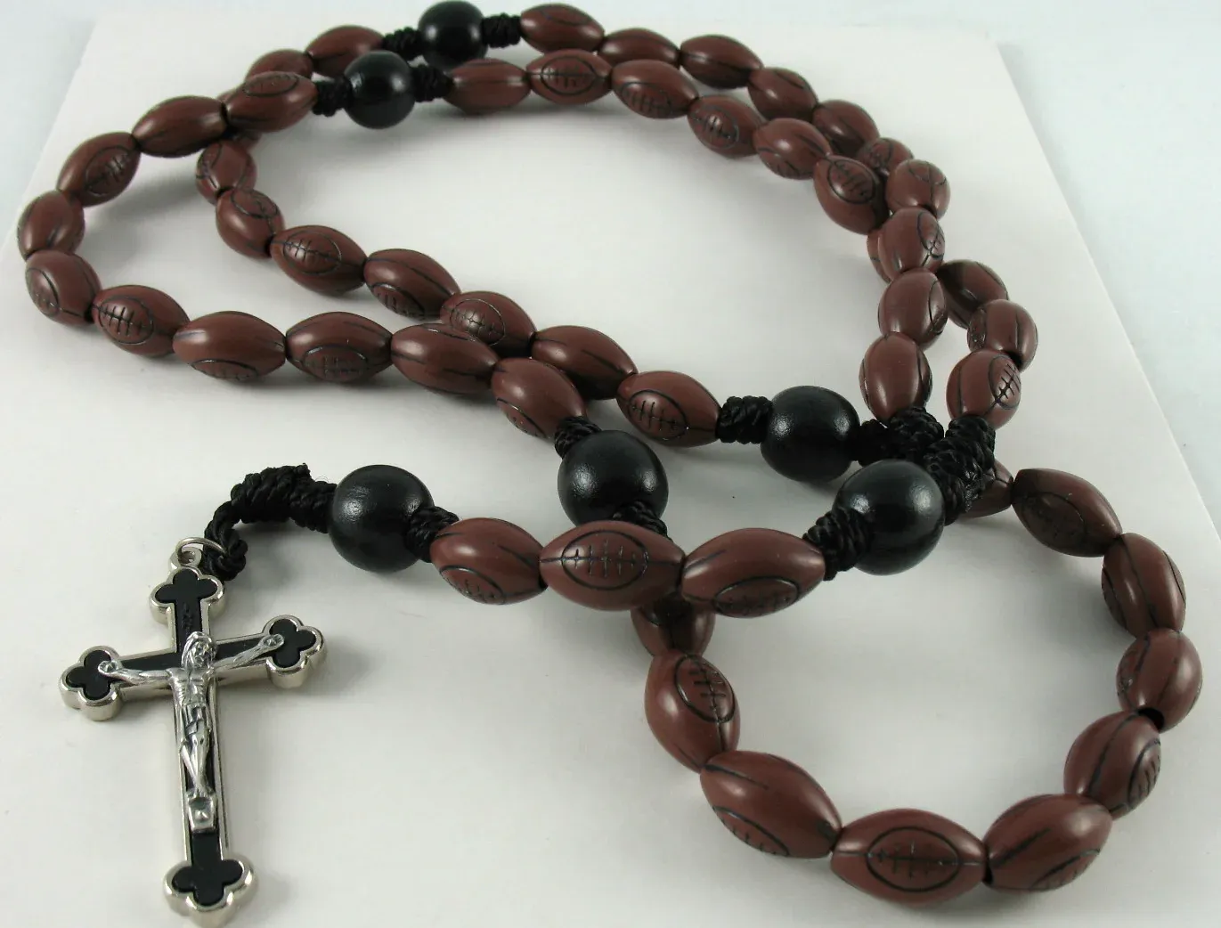 Football Beaded Rosary