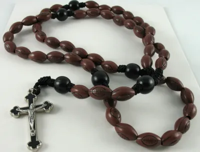 Football Beaded Rosary