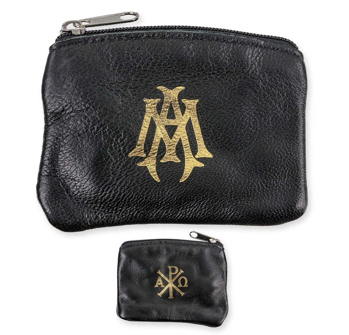Priest Rosary Case Sheepskin Black