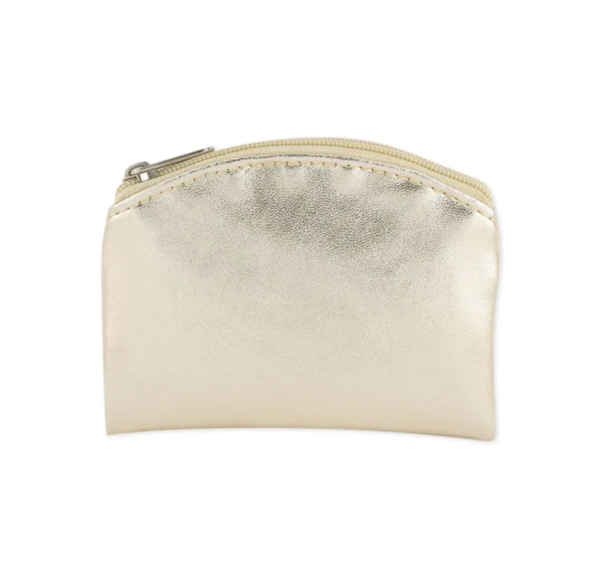 Rosary Case Gold Vinyl Zip
