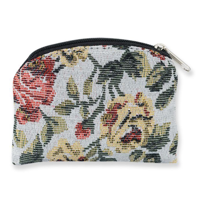 Yellow &amp; Red Brocade Pouch
