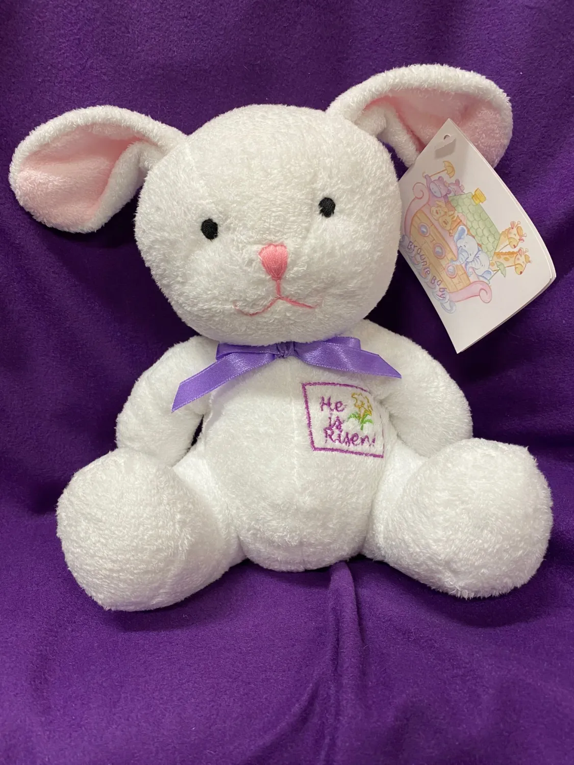 Plush He Is Risen Bunny Rabbit