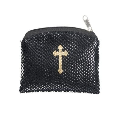 Black Reptile Skin Ros Pouch