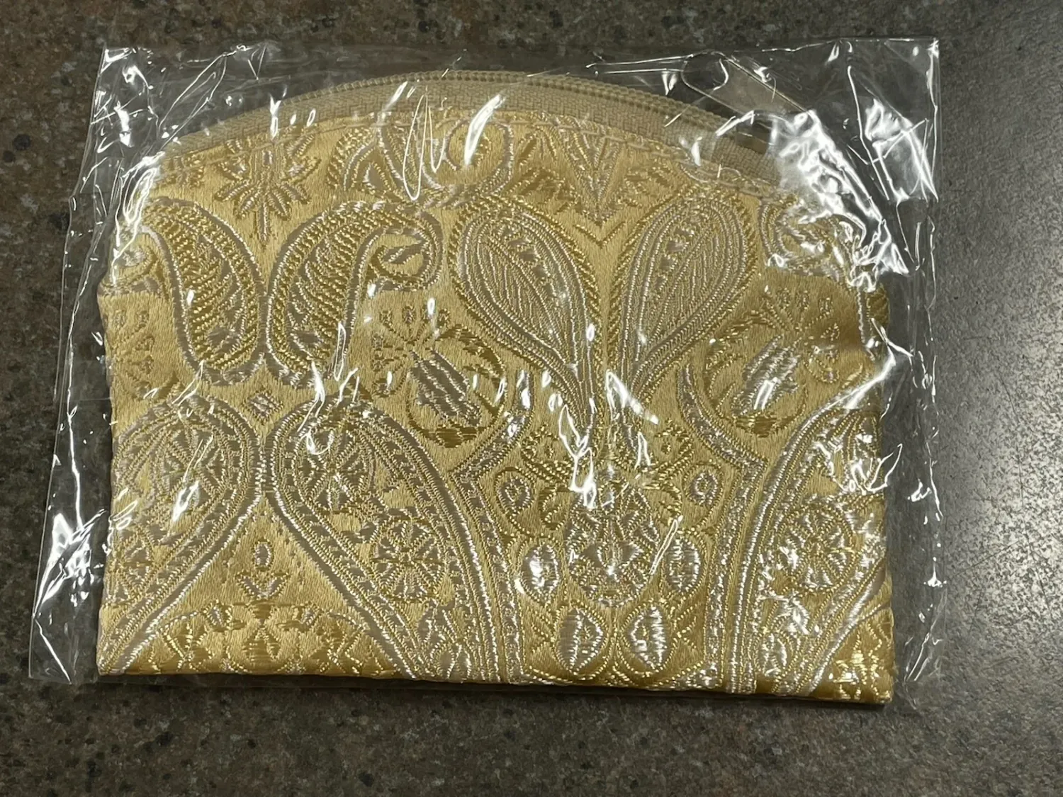 Gold Brocade Rosary Pouch