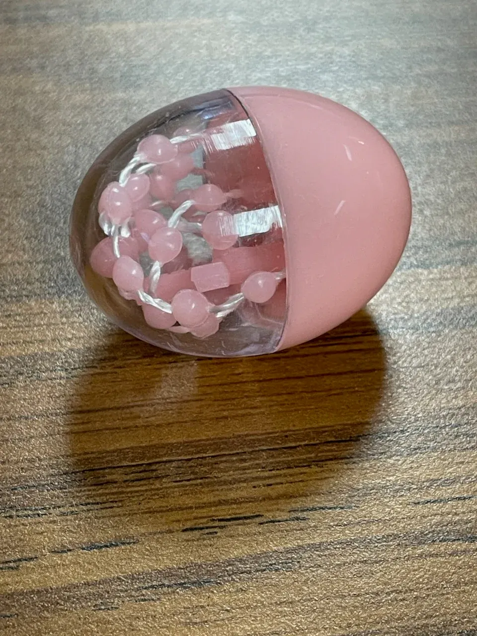 Pink Cord Rosary In Egg