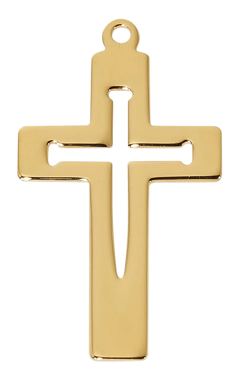Gs Cutout Nail Cross 24" Ch