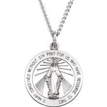 SS Round Miraculous Medal 18"