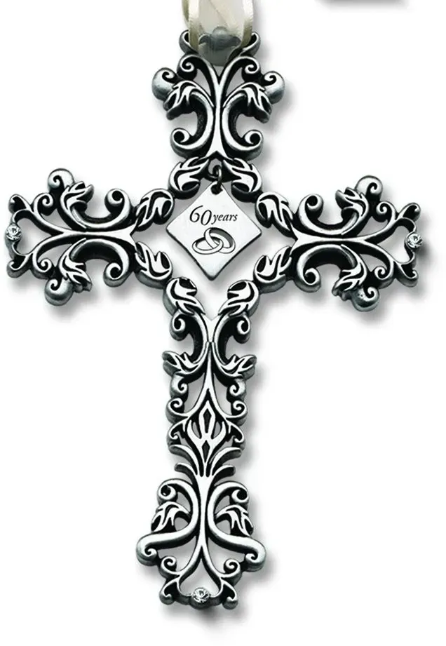 60 Years Filigree Cross Ivory