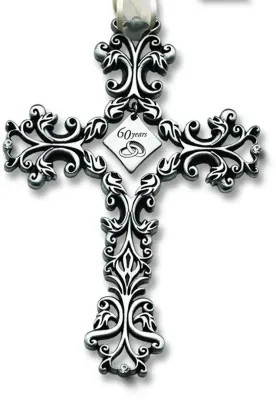 60 Years Filigree Cross Ivory